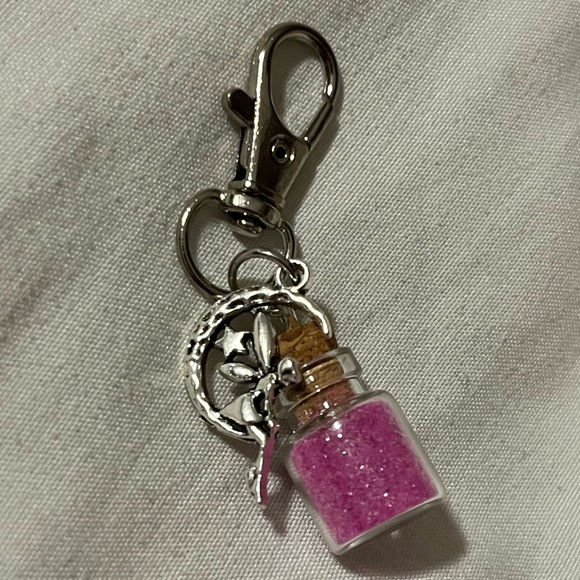 Handcrafted Pixie Dust Bottle Bag Charm/Keychain - Picture 3 of 3
